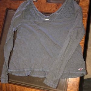 Long sleeve Hollister top with lace